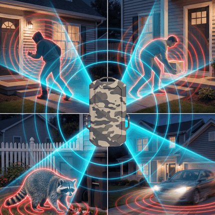 Portable Radar Perimeter Alarm Kit For Home Security-Desert Camo