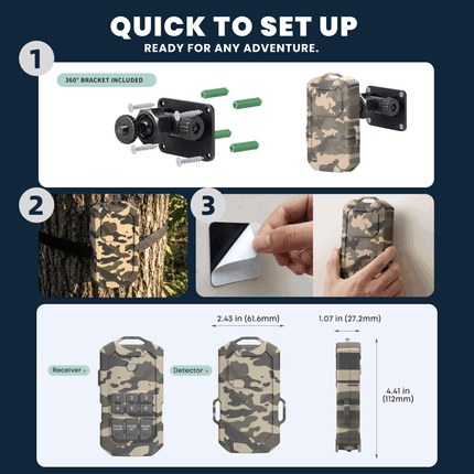 Portable Radar Perimeter Alarm Kit For Home Security-Desert Camo